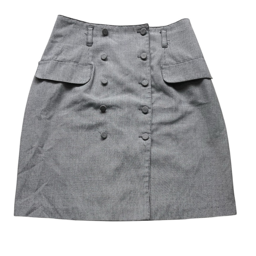 Vintage Ivoire Black and White Houndstooth Made in Canada Skirt Size 7